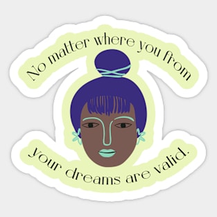 Your dreams are valid Sticker